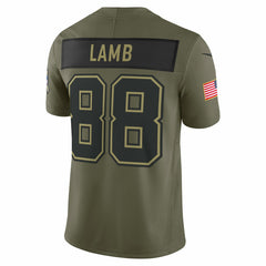 Nike CeeDee Lamb Dallas Cowboys 2025 Salute to Service Limited Jersey Olive