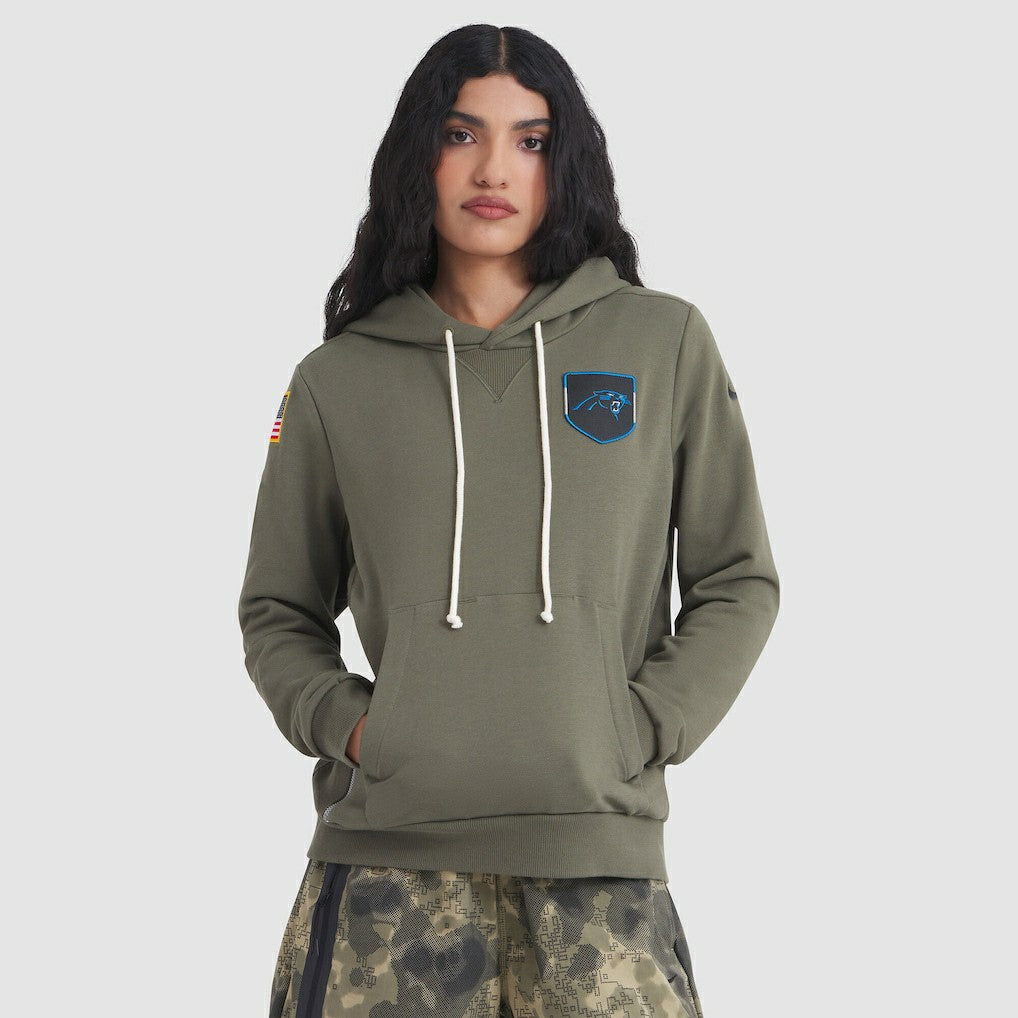 Nike Carolina Panthers Women's 2025 Salute to Service Sideline Standard Issue Dri-FIT Hoodie Olive