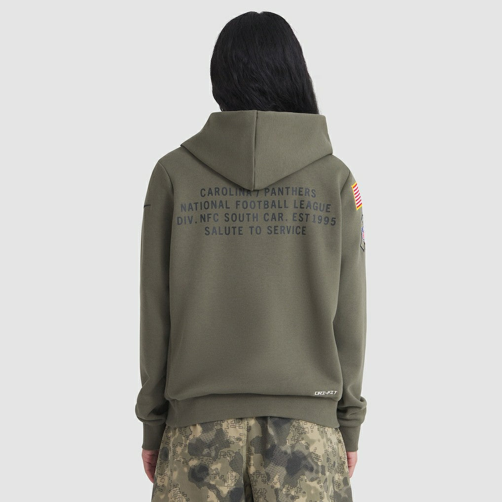 Nike Carolina Panthers Women's 2025 Salute to Service Sideline Standard Issue Dri-FIT Hoodie Olive
