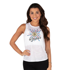 Boston Bruins Concepts Sport Women's Infuse Knit Tank Top - White - NHL 202754339