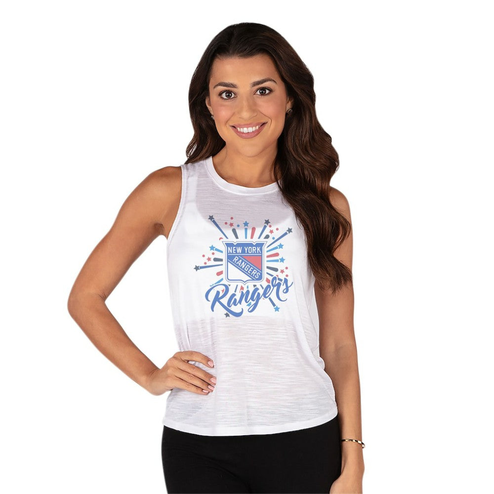 New York Rangers Concepts Sport Women's Infuse Knit Tank Top - White - NHL 202754340