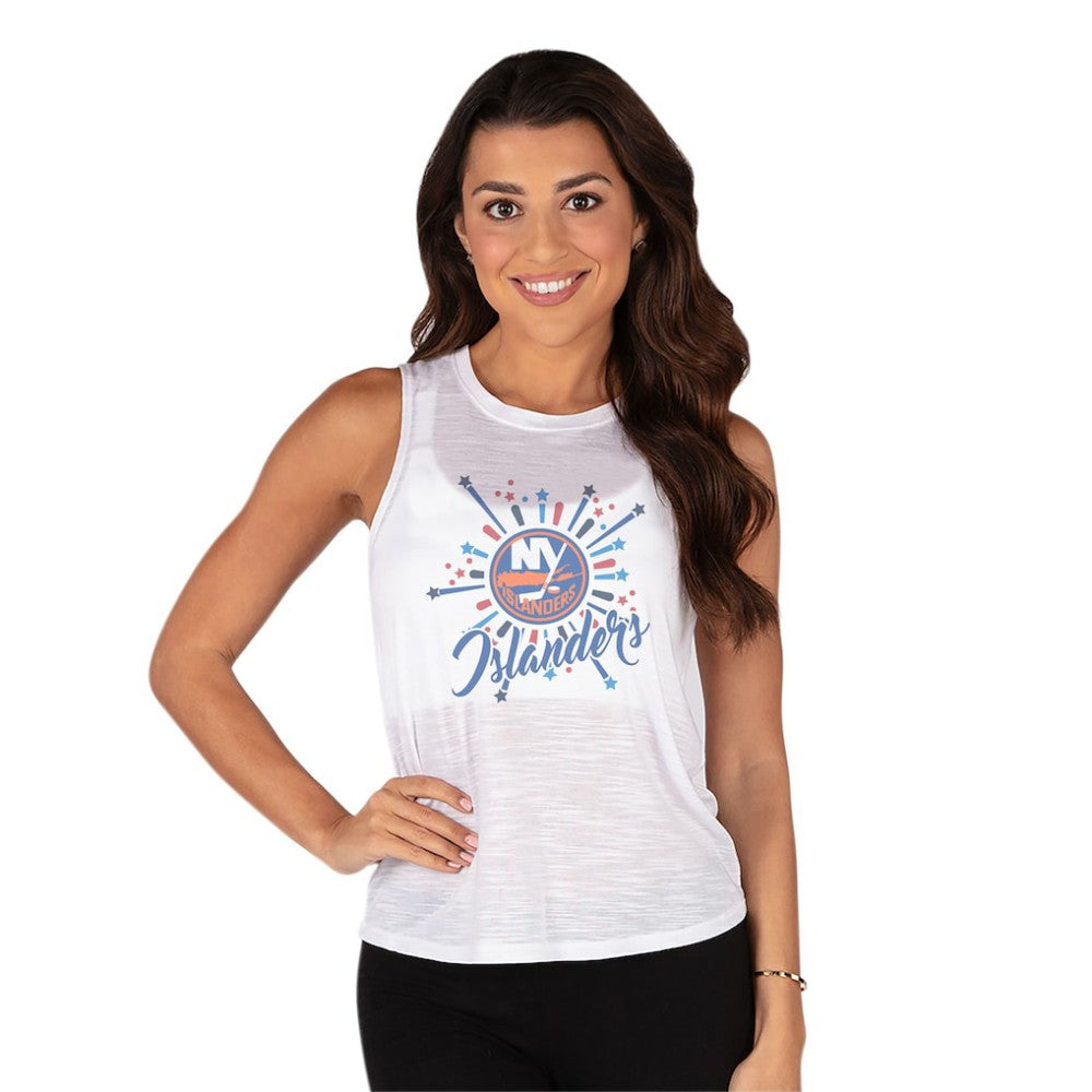 New York Islanders Concepts Sport Women's Infuse Knit Tank Top - White - NHL 202754341
