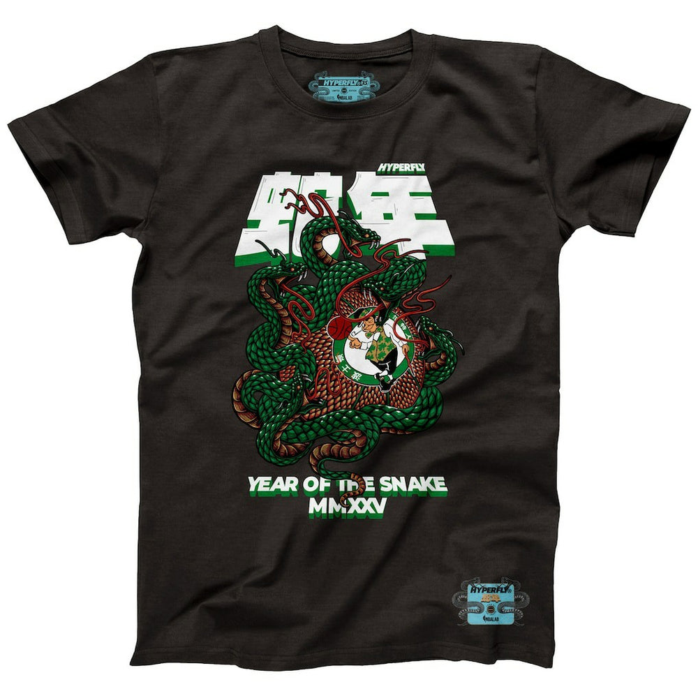 Boston Celtics NBALab x Hyperfly Unisex Year of the Snake Lunar New Year Collection T-Shirt Heather Black