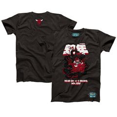 Chicago Bulls NBALab x Hyperfly Unisex Year of the Snake Lunar New Year Collection T-Shirt Heather Black