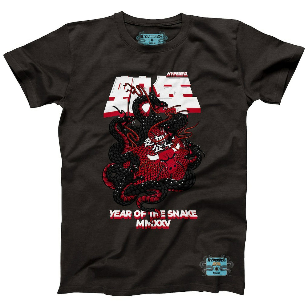 Chicago Bulls NBALab x Hyperfly Unisex Year of the Snake Lunar New Year Collection T-Shirt Heather Black