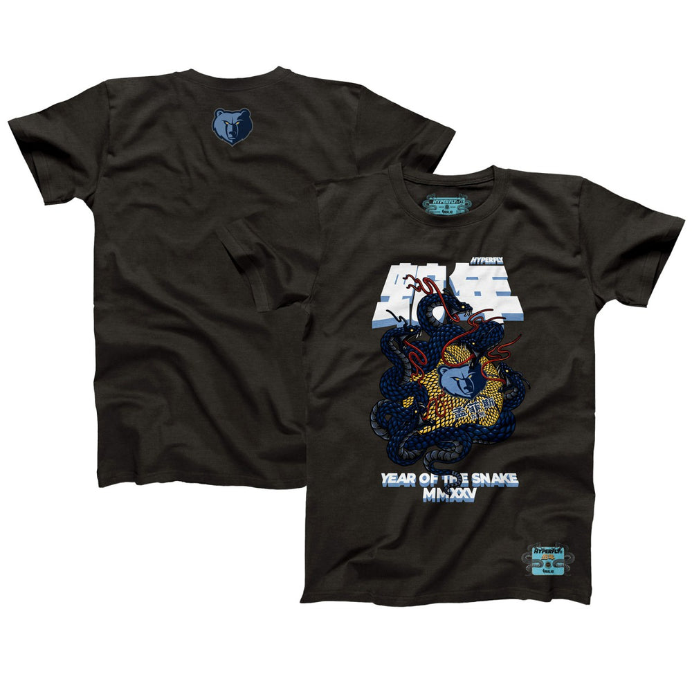 Memphis Grizzlies NBALab x Hyperfly Unisex Year of the Snake Lunar New Year Collection T-Shirt Heather Black