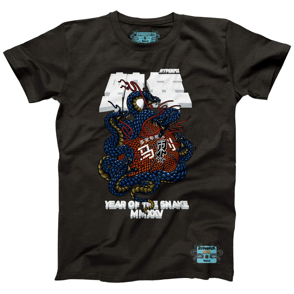 San Antonio Spurs NBALab x Hyperfly Unisex Year of the Snake Lunar New Year Collection T-Shirt Heather Black
