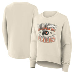 Philadelphia Flyers Fanatics Women's Oversized Slice Pullover Sweatshirt - Cream - NHL 202756614