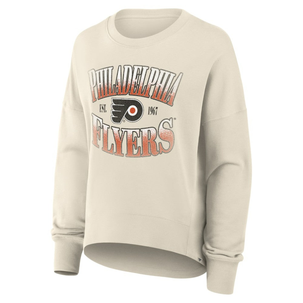 Philadelphia Flyers Fanatics Women's Oversized Slice Pullover Sweatshirt - Cream - NHL 202756614