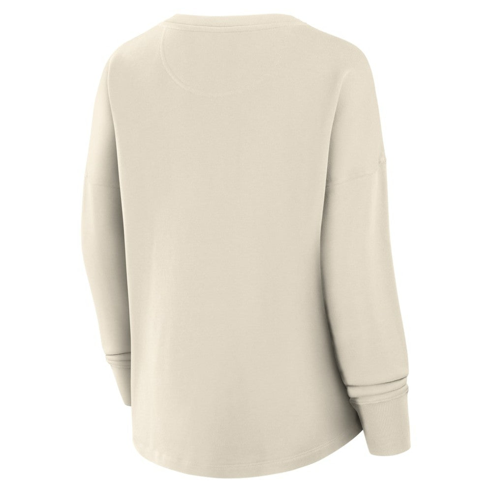 Pittsburgh Penguins Fanatics Women's Oversized Vintage Slice Pullover Sweatshirt - Cream - NHL 202756624