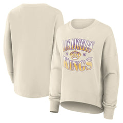 Los Angeles Kings Fanatics Women's Oversized Vintage Slice Pullover Sweatshirt - Cream - NHL 202756634