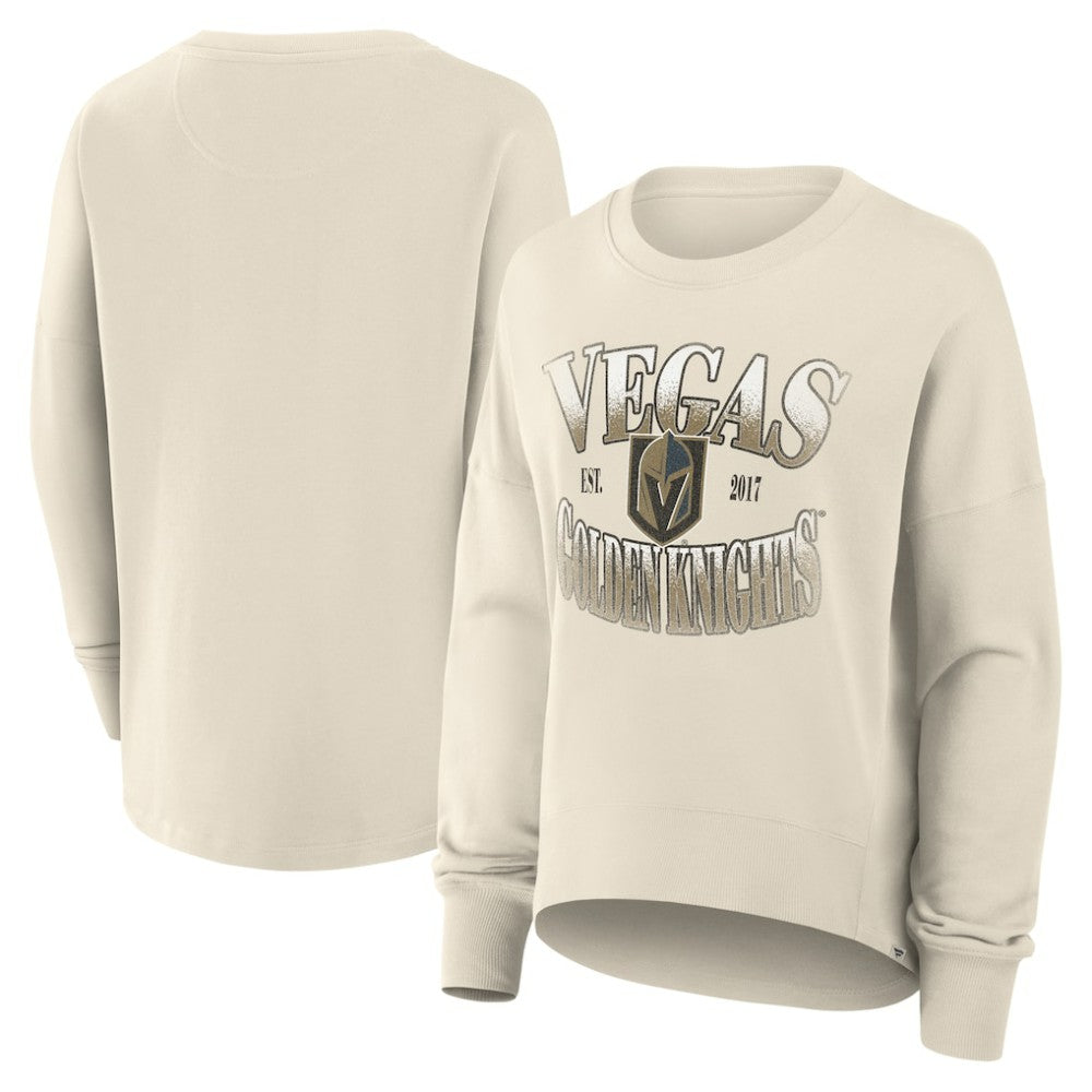 Vegas Golden Knights Fanatics Women's Oversized Slice Pullover Sweatshirt - Cream - NHL 202756638