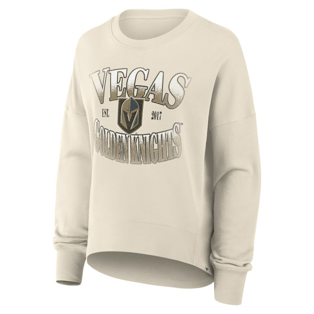 Vegas Golden Knights Fanatics Women's Oversized Slice Pullover Sweatshirt - Cream - NHL 202756638