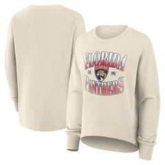 Florida Panthers Fanatics Women's Oversized Slice Pullover Sweatshirt - Cream - NHL 202756642