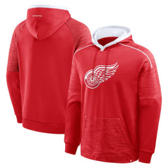 Detroit Red Wings Fanatics Goaltender Defender Pullover Hoodie - Red - NHL 202756675