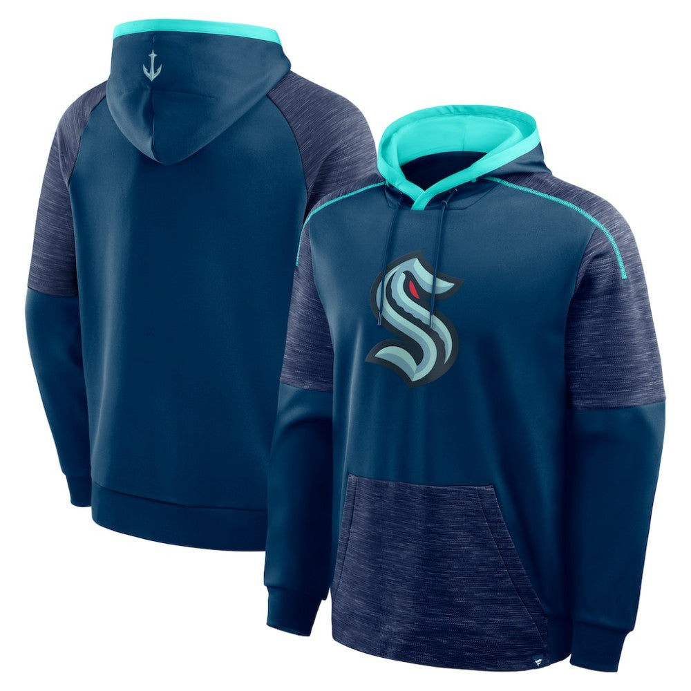 Seattle Kraken Fanatics Goaltender Defender Pullover Hoodie - Deep Sea Blue - NHL 202756689