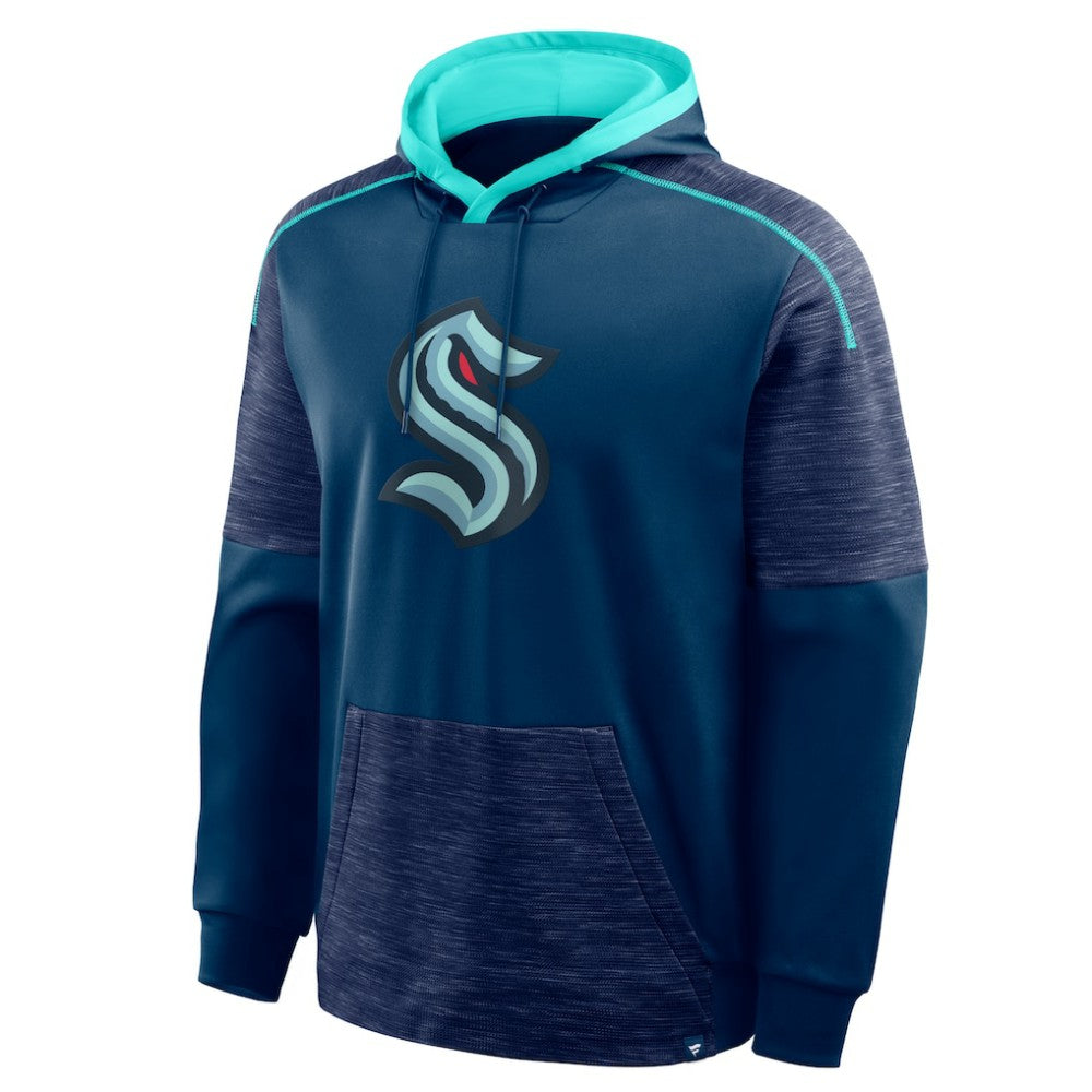 Seattle Kraken Fanatics Goaltender Defender Pullover Hoodie - Deep Sea Blue - NHL 202756689