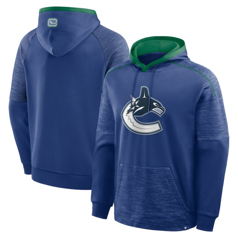 Vancouver Canucks Fanatics Goaltender Defender Pullover Hoodie - Blue - NHL 202756696