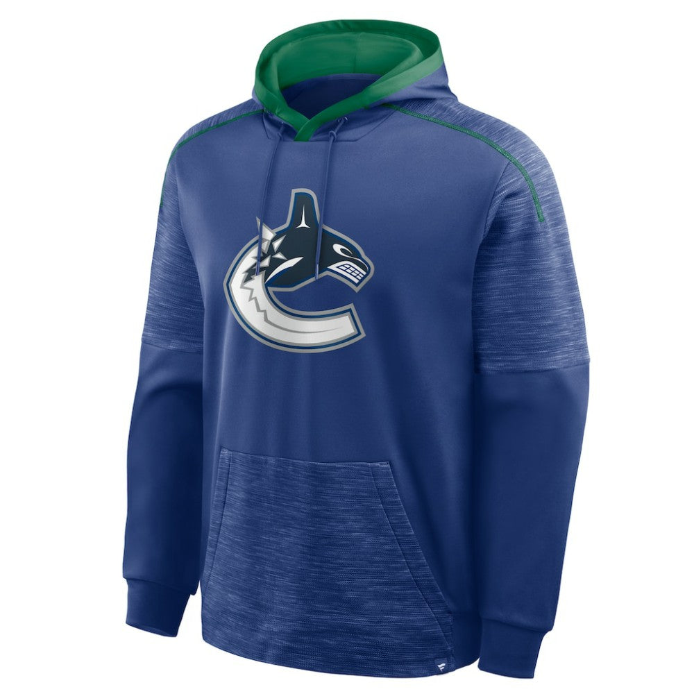 Vancouver Canucks Fanatics Goaltender Defender Pullover Hoodie - Blue - NHL 202756696