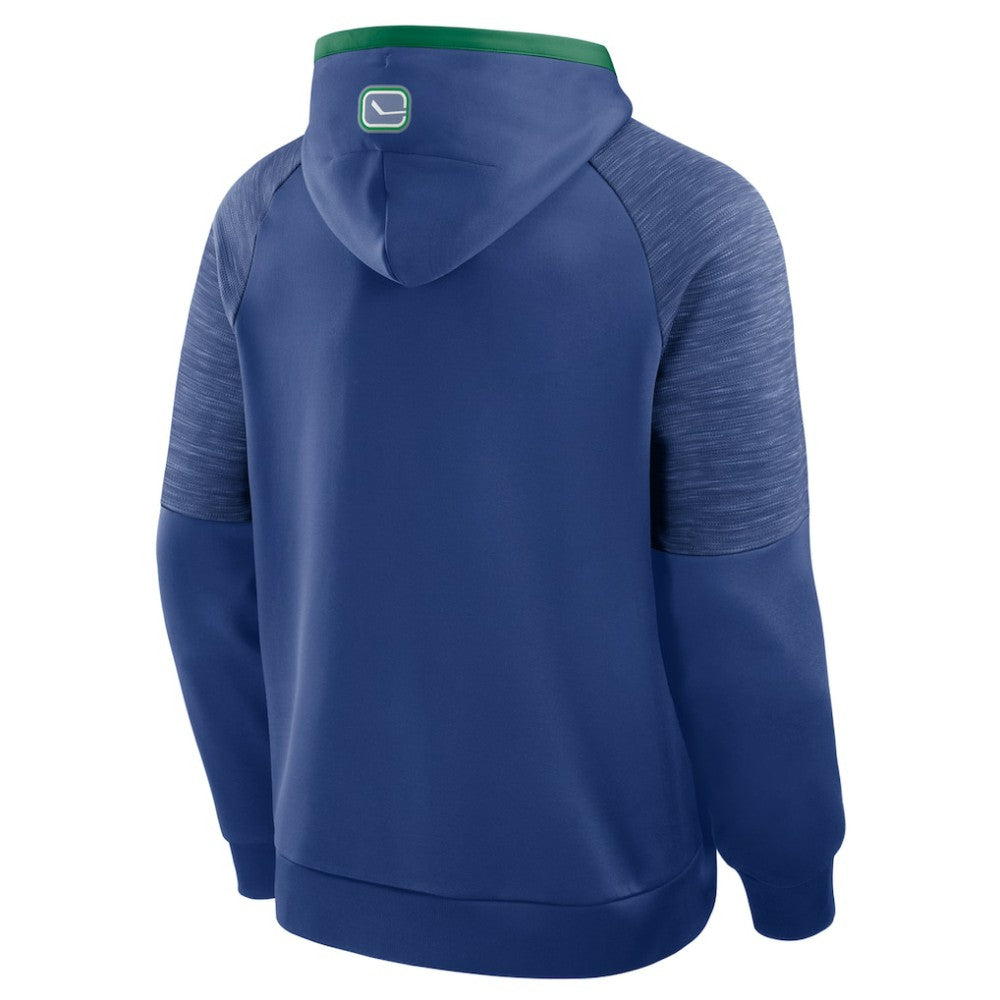 Vancouver Canucks Fanatics Goaltender Defender Pullover Hoodie - Blue - NHL 202756696