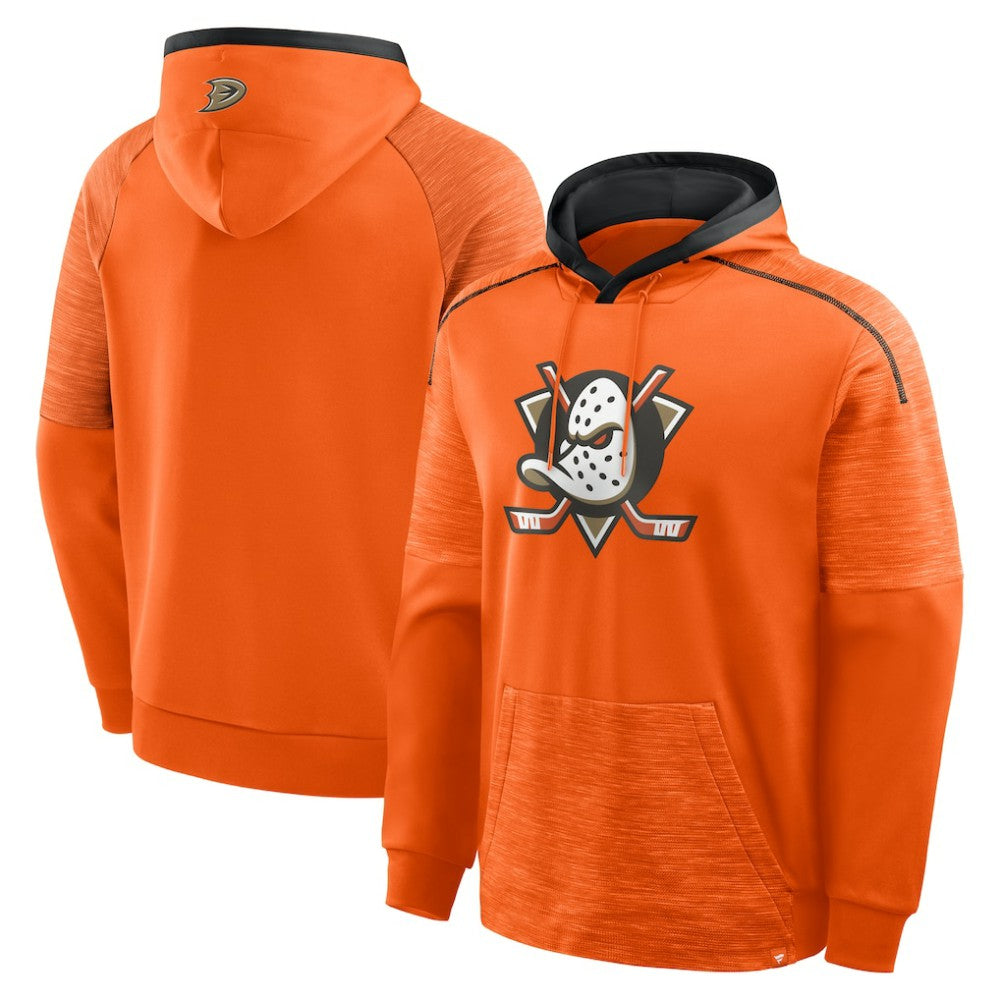 Anaheim Ducks Fanatics Goaltender Defender Pullover Hoodie - Orange - NHL 202756697