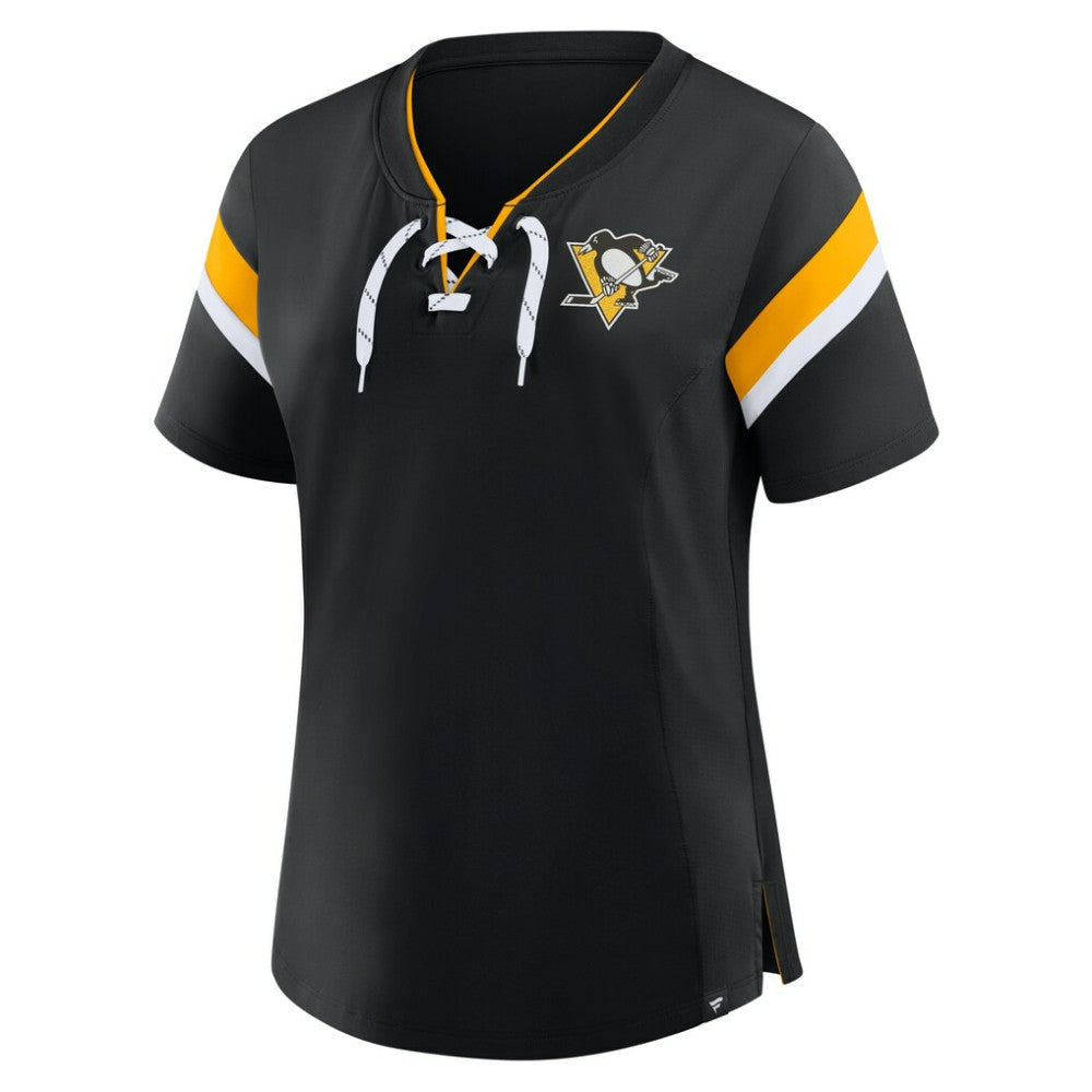 Pittsburgh Penguins Fanatics Women's Offside Athena T-Shirt - Black - NHL 202756706