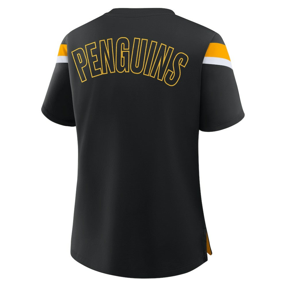 Pittsburgh Penguins Fanatics Women's Offside Athena T-Shirt - Black - NHL 202756706