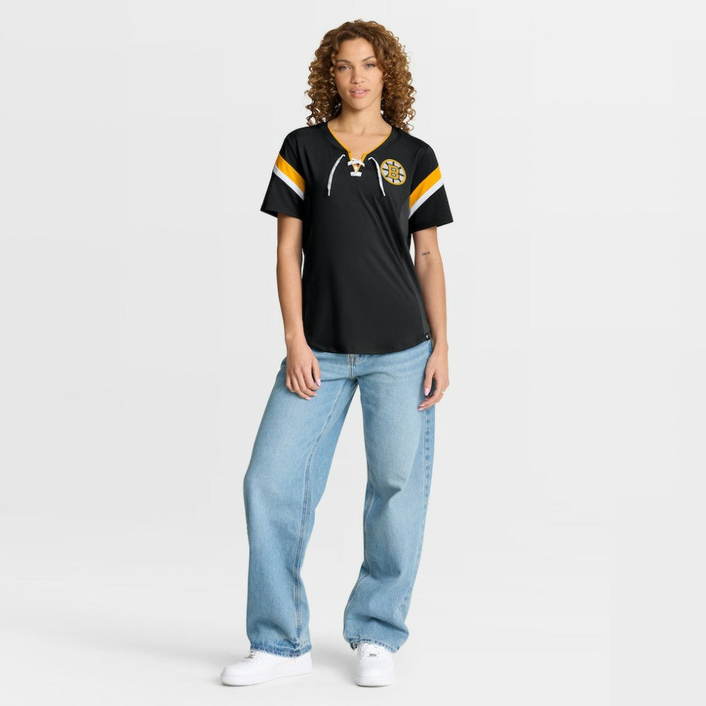 Boston Bruins Fanatics Women's Offside Athena T-Shirt - Black - NHL 202756707
