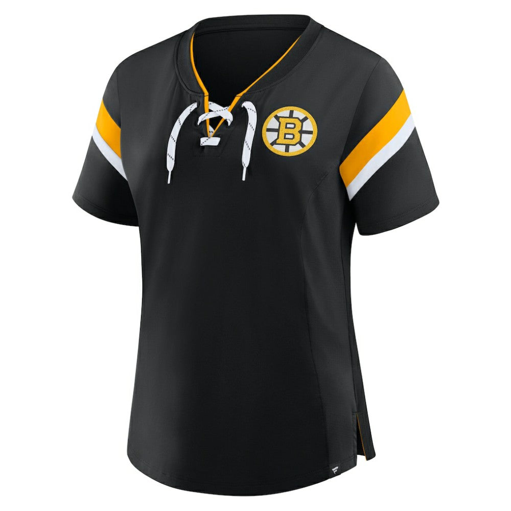 Boston Bruins Fanatics Women's Offside Athena T-Shirt - Black - NHL 202756707