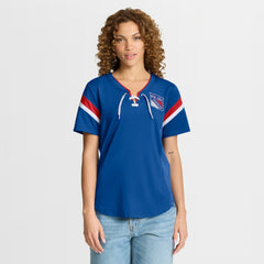 New York Rangers Fanatics Women's Offside Athena T-Shirt - Blue - NHL 202756708