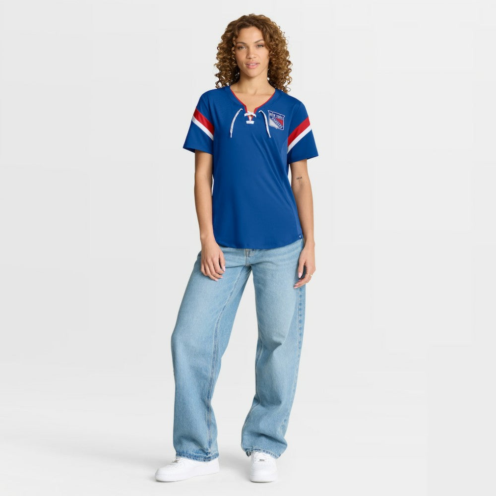 New York Rangers Fanatics Women's Offside Athena T-Shirt - Blue - NHL 202756708