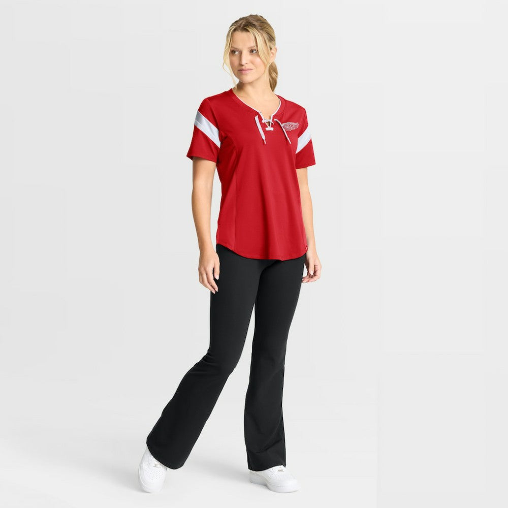 Detroit Red Wings Fanatics Women's Offside Athena T-Shirt - Red - NHL 202756714