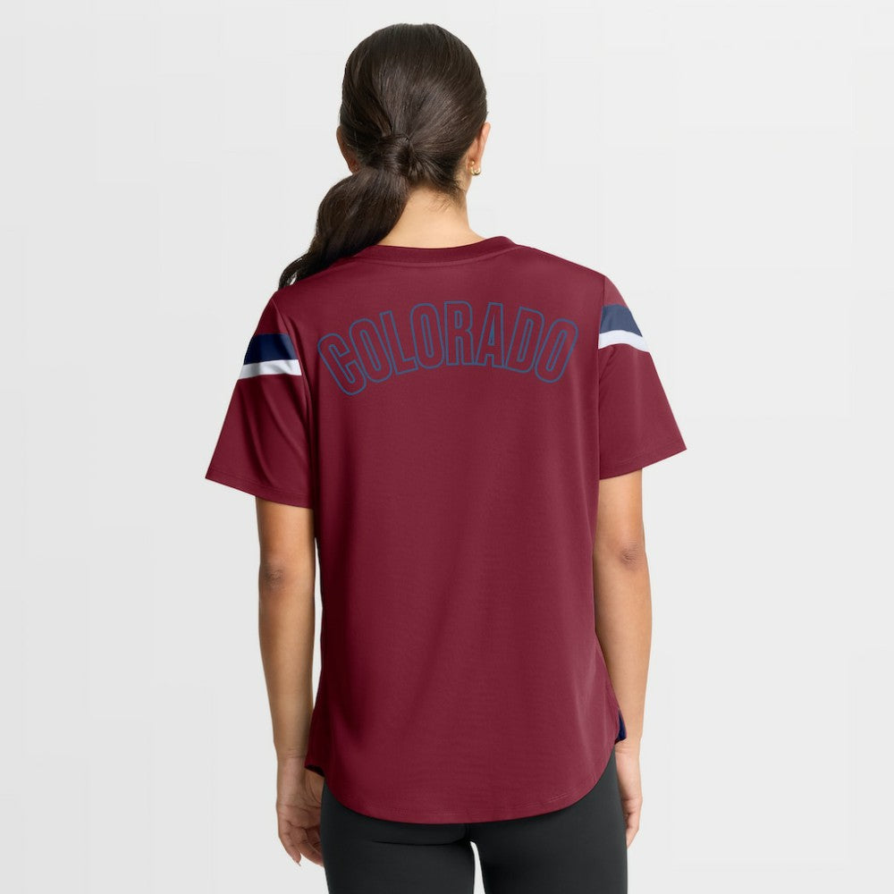 Colorado Avalanche Fanatics Women's Offside Athena T-Shirt - Burgundy - NHL 202756719