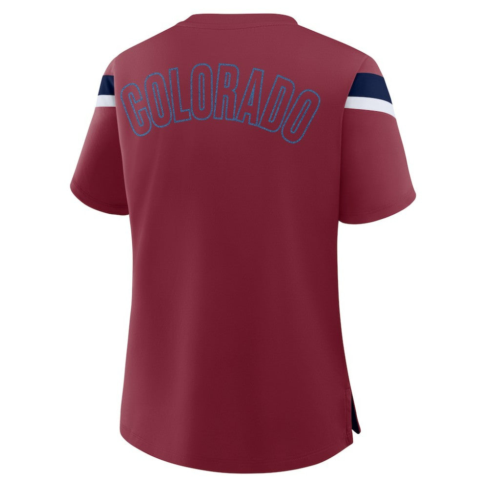 Colorado Avalanche Fanatics Women's Offside Athena T-Shirt - Burgundy - NHL 202756719