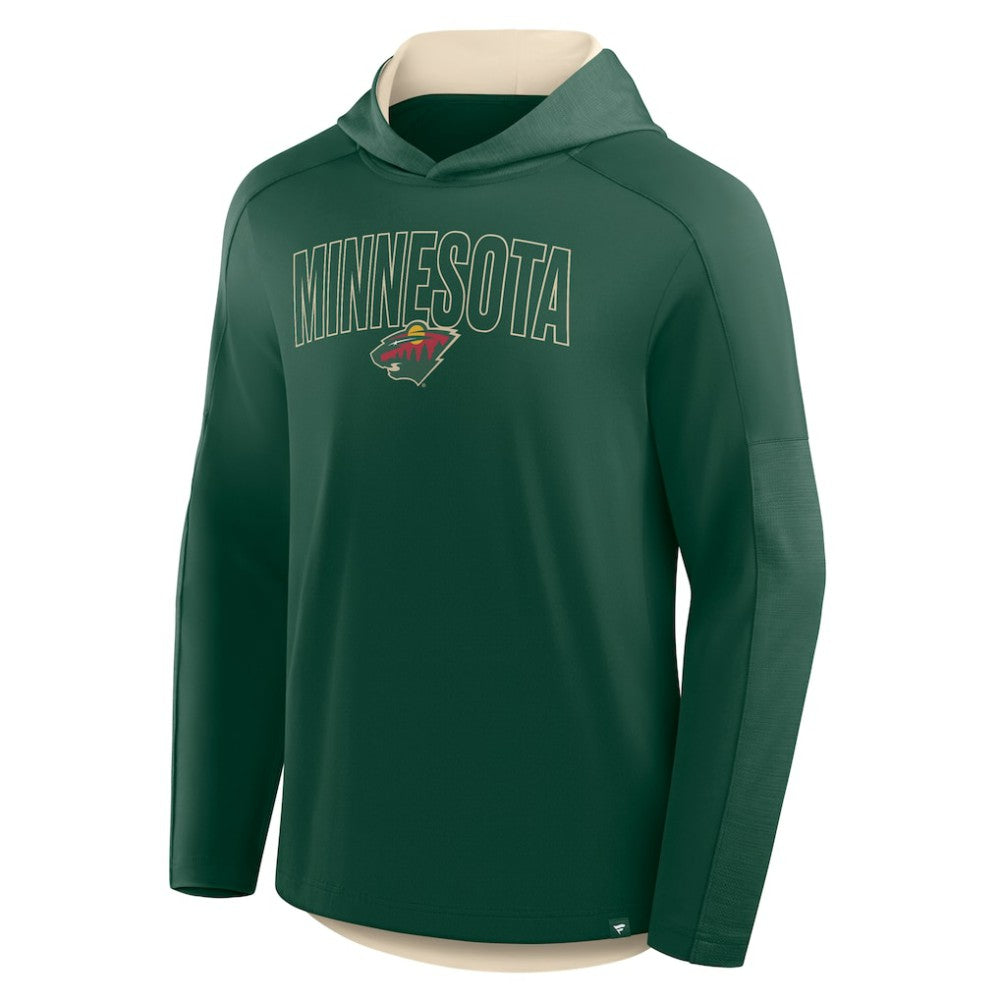 Minnesota Wild Fanatics Penalty Shot Long Sleeve Hoodie T-Shirt - Green - NHL 202756724