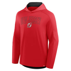 New Jersey Devils Fanatics Penalty Shot Long Sleeve Hoodie T-Shirt - Red - NHL 202756728