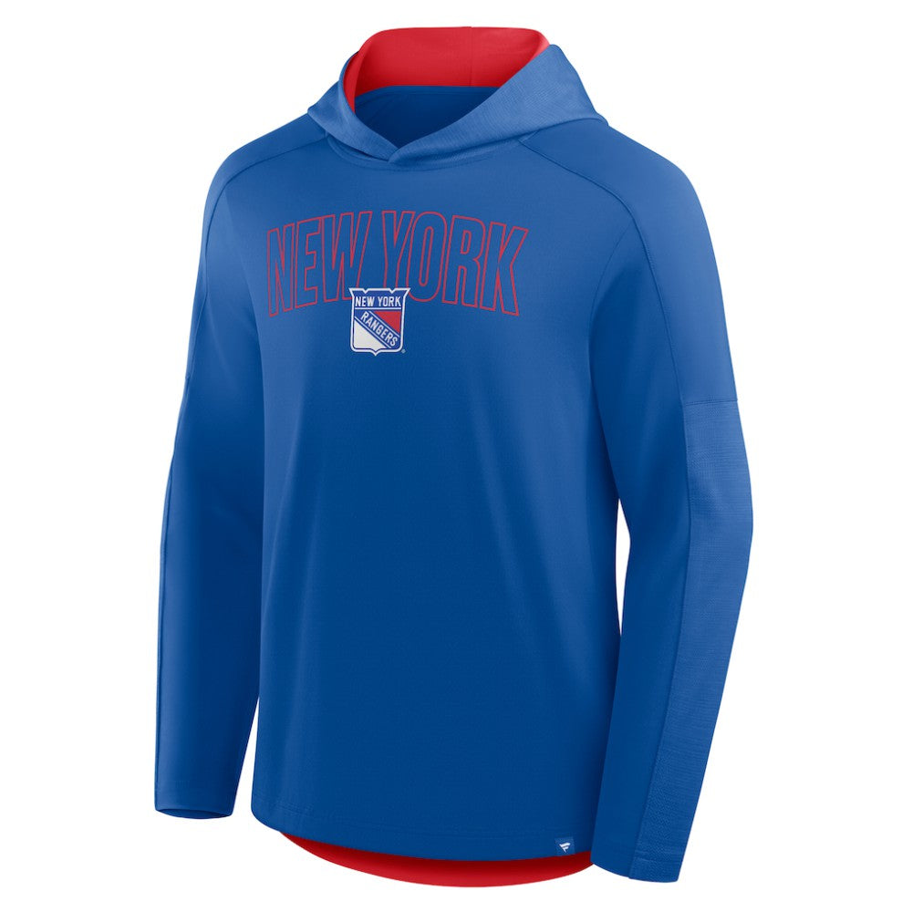 New York Rangers Fanatics Penalty Shot Long Sleeve Hoodie T-Shirt - Blue - NHL 202756730