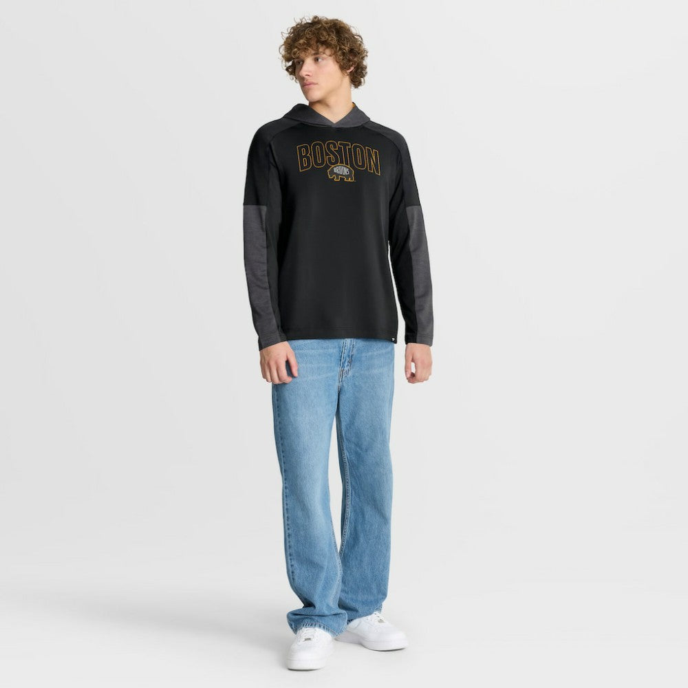 Boston Bruins Fanatics Penalty Shot Long Sleeve Hoodie T-Shirt - Black - NHL 202756742
