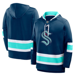 Seattle Kraken Fanatics Prime Time Fleece Hoodie - Deep Sea Blue - NHL 202756748