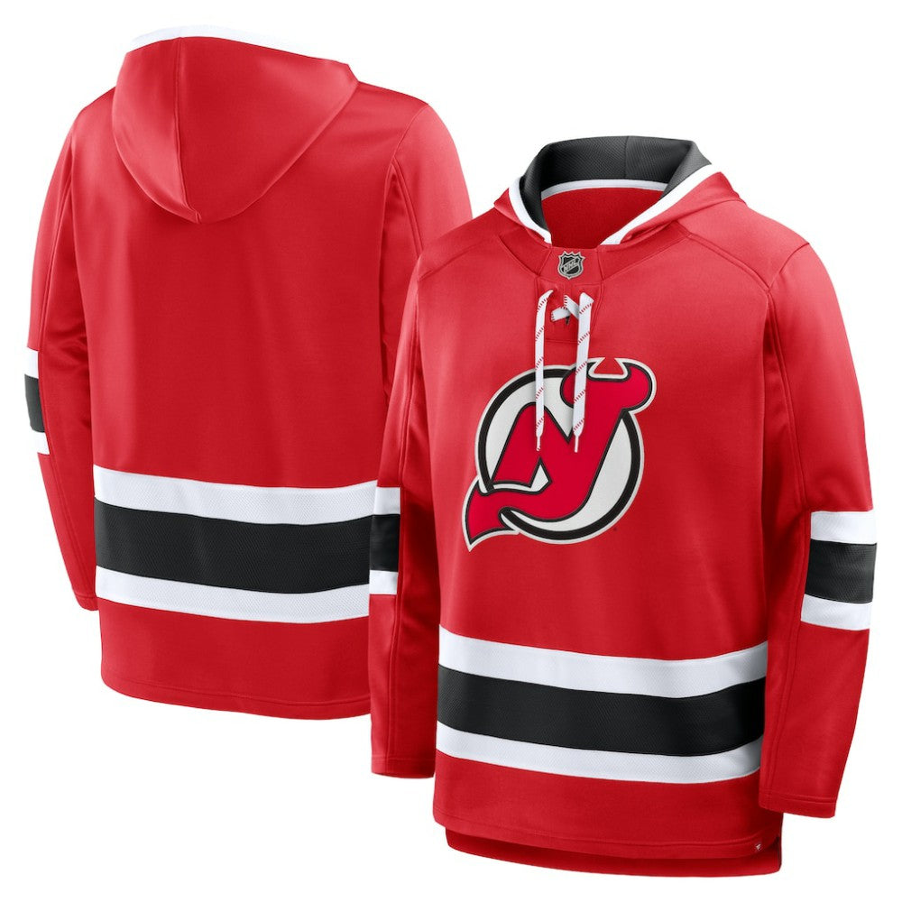 New Jersey Devils Fanatics Prime Time Fleece Hoodie - Red - NHL 202756749
