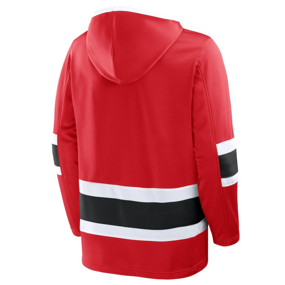 New Jersey Devils Fanatics Prime Time Fleece Hoodie - Red - NHL 202756749