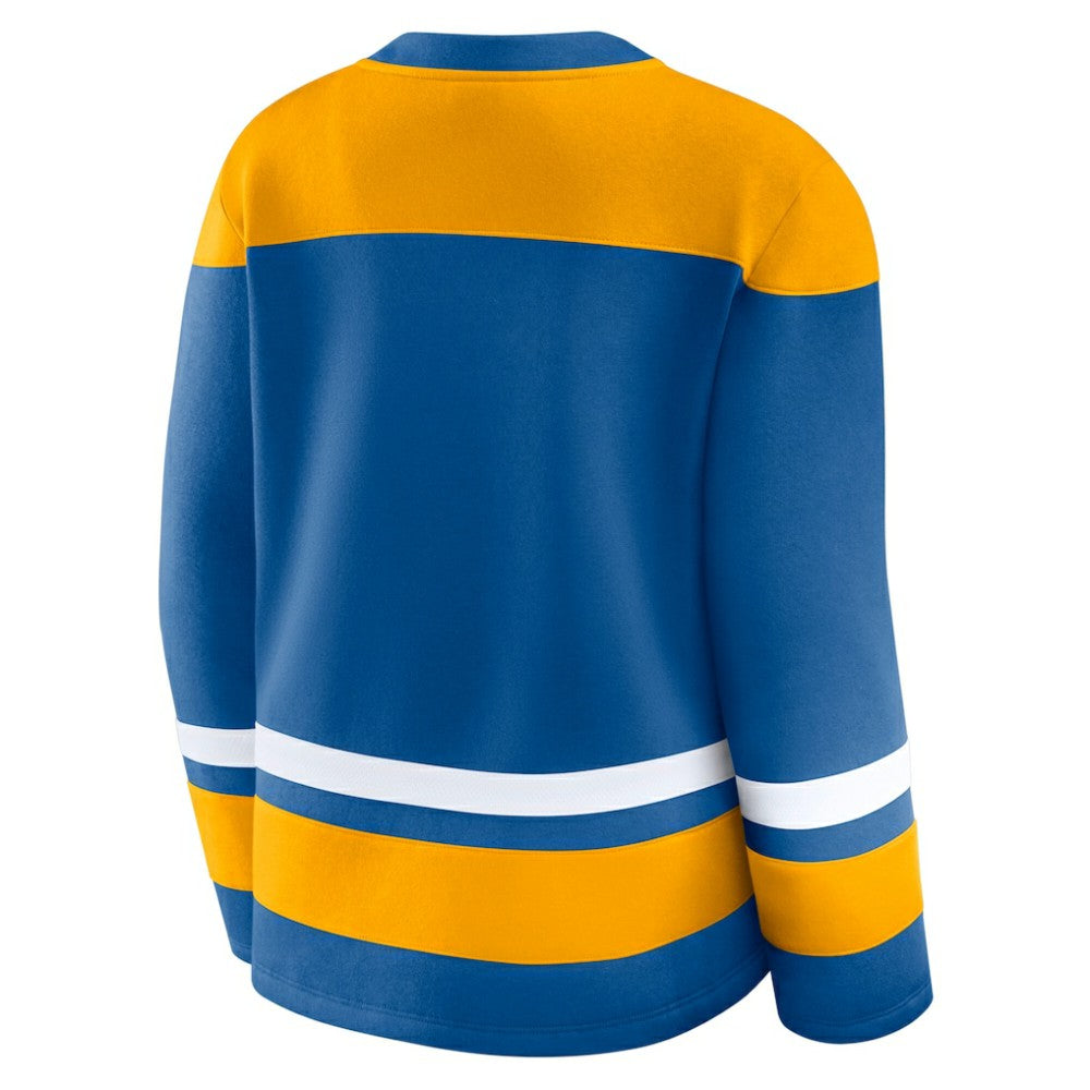 St. Louis Blues Fanatics Women's Icing Long Sleeve Lace Up Sweatshirt - Blue - NHL 202756849