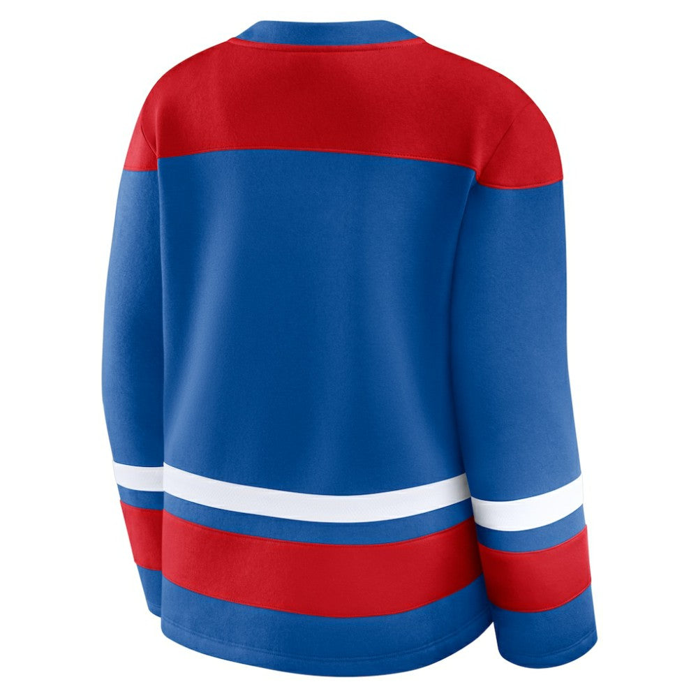 New York Rangers Fanatics Women's Icing Long Sleeve Lace Up Sweatshirt - Blue - NHL 202756851