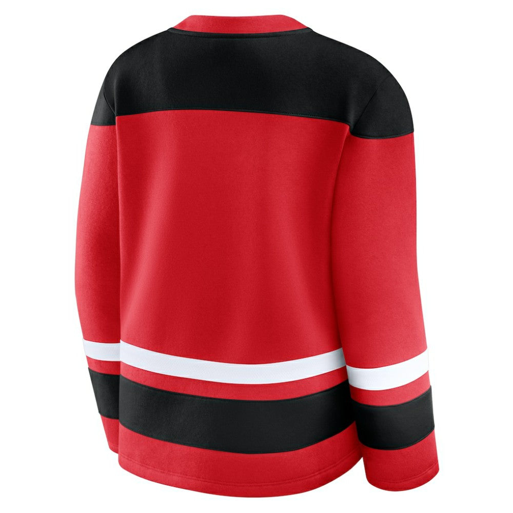 Chicago Blackhawks Fanatics Women's Icing Long Sleeve Lace Up Sweatshirt - Athletic Red - NHL 202756859