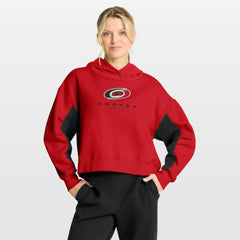 Carolina Hurricanes Fanatics Women's Back Check Boxy Hoodie - Red - NHL 202756860