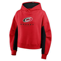 Carolina Hurricanes Fanatics Women's Back Check Boxy Hoodie - Red - NHL 202756860