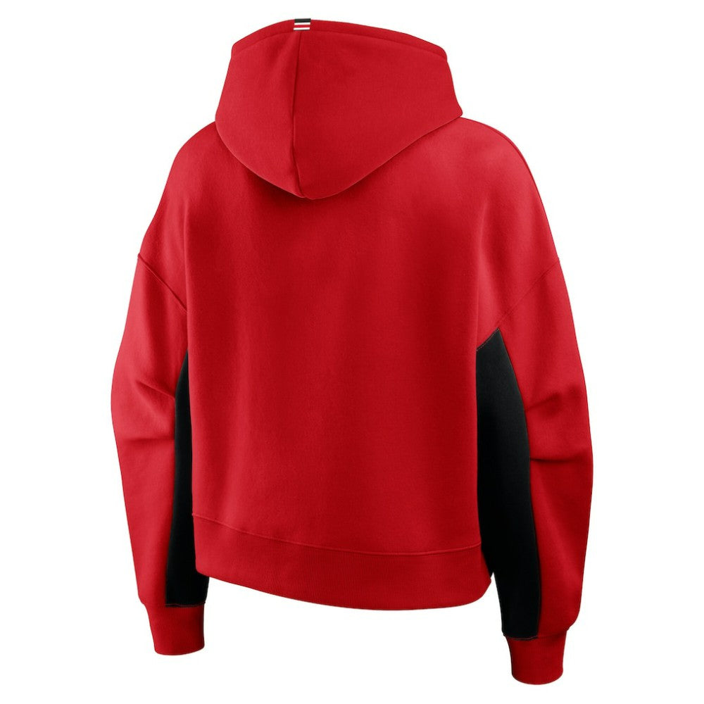 Carolina Hurricanes Fanatics Women's Back Check Boxy Hoodie - Red - NHL 202756860