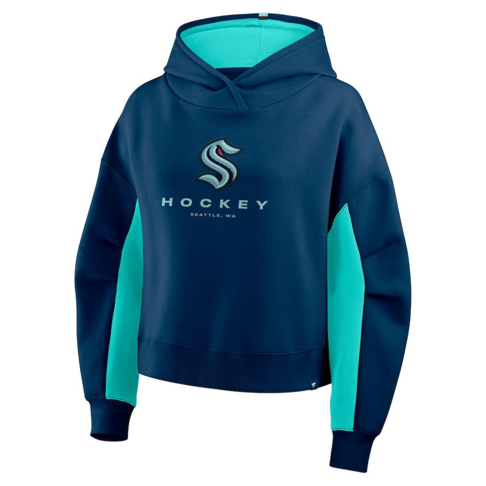 Seattle Kraken Fanatics Women's Back Check Boxy Hoodie - Navy - NHL 202756862