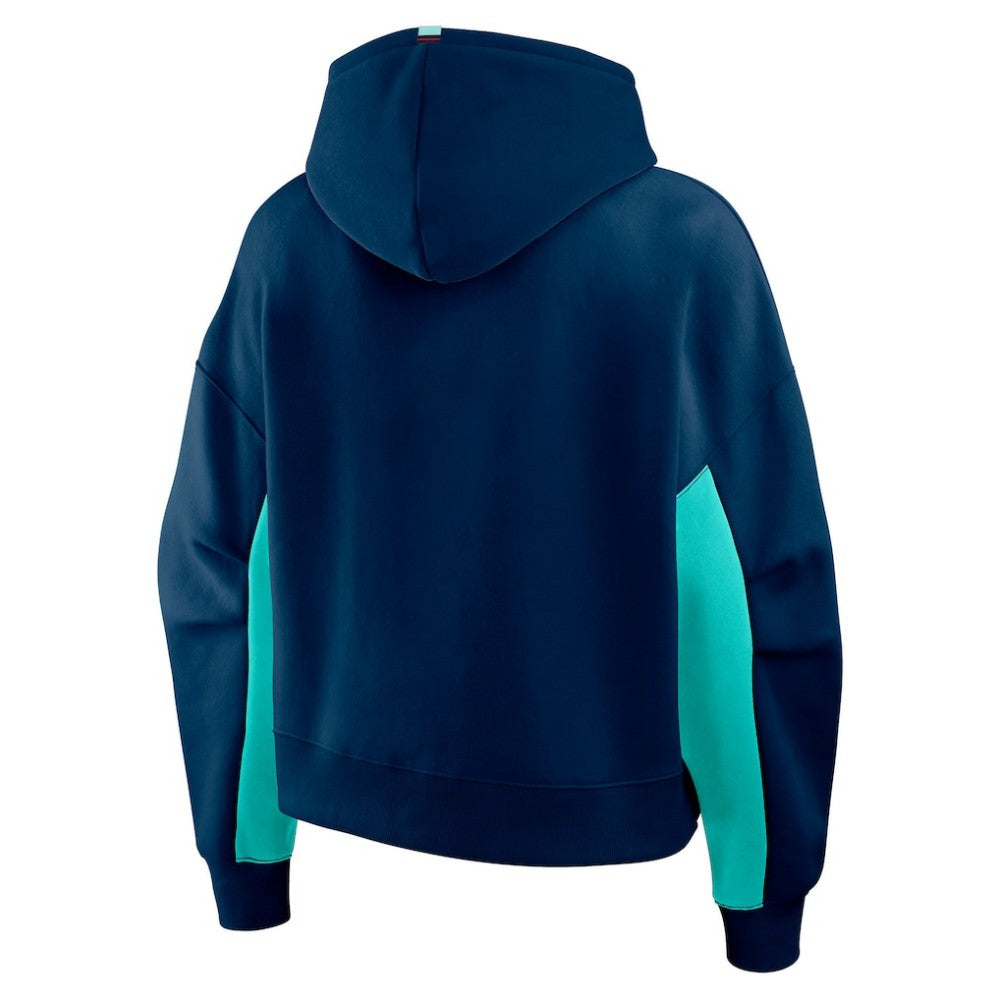 Seattle Kraken Fanatics Women's Back Check Boxy Hoodie - Navy - NHL 202756862