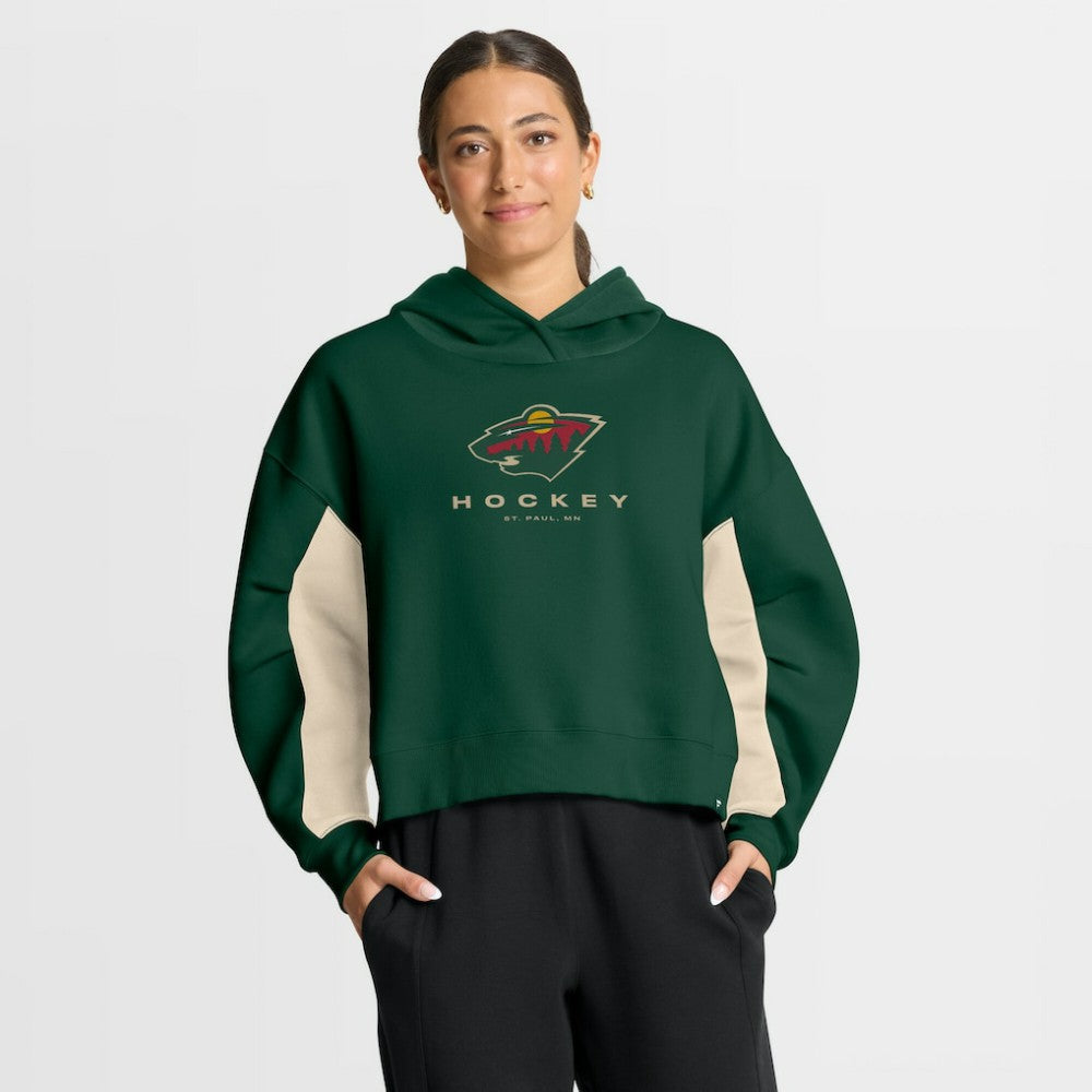 Minnesota Wild Fanatics Women's Back Check Boxy Hoodie - Green - NHL 202756863
